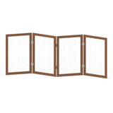 4-panel Wooden and wire fence indoor    pet folding door isolation fence