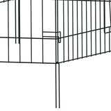 Outdoor breeding 86-inch black multi-door pointed roof chicken coop with waterproof fabric