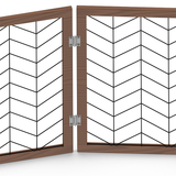 4-panel Wooden and wire fence indoor    pet folding door isolation fence