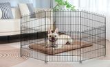Foldable metal pet dog sports fence pen, black game fence with door, crate fence, pet sports cage