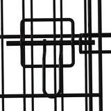 Foldable 36-inch black wire double-door dog cage