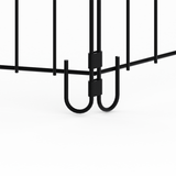 Foldable metal pet dog sports fence pen, black game fence with door, crate fence, pet sports cage