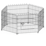 Foldable metal pet dog sports fence pen, black game fence with door, crate fence, pet sports cage