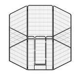 8-piece metal fence for foldable sports outdoor pets