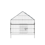 Outdoor breeding 86-inch black multi-door pointed roof chicken coop with waterproof fabric