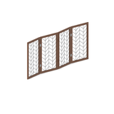 4-panel Wooden and wire fence indoor    pet folding door isolation fence