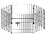Foldable metal pet dog sports fence pen, black game fence with door, crate fence, pet sports cage
