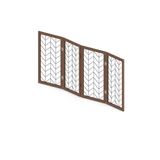 4-panel Wooden and wire fence indoor    pet folding door isolation fence